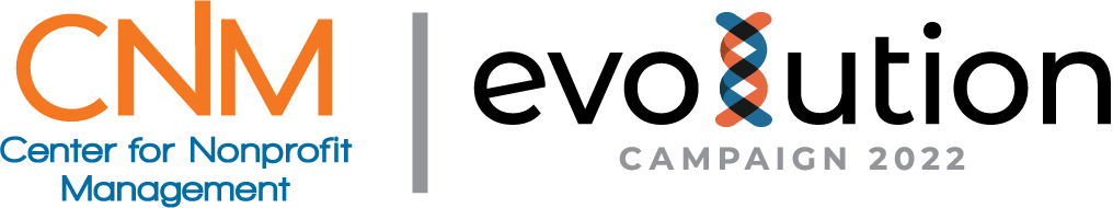 CNM Center for nonprofit management Logo and Evolution Campaign 2022 Logo